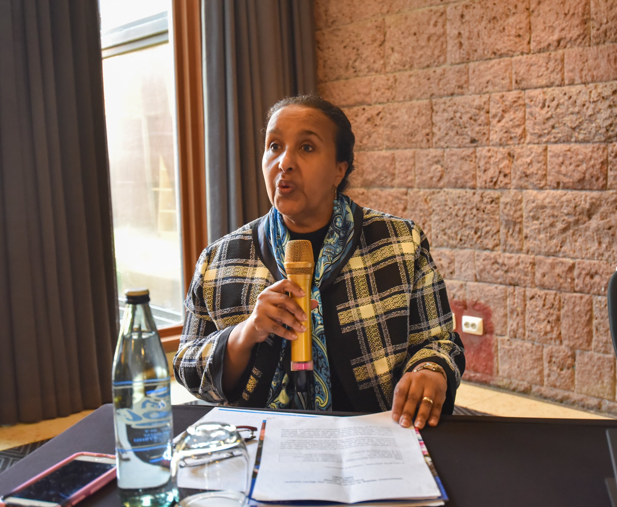 Ms. Hodan Addou, UN Women Deputy Regional Director for ESA a.i, giving the opening speech. Photo: UN Women/Tensae Yemane