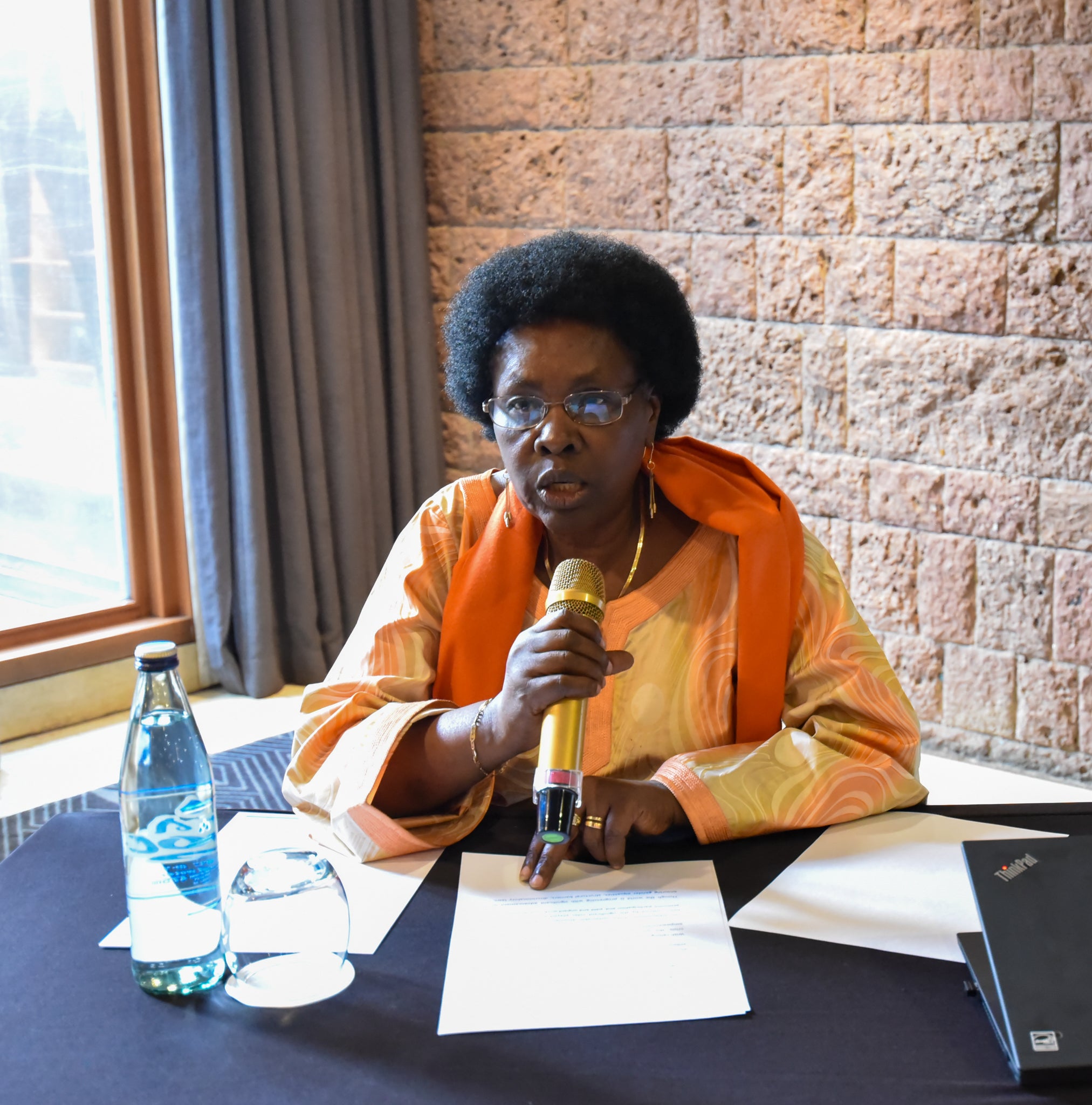 Mrs. Cecile Mukarubuga, Country Representative, UN Women Ethiopia, addressing the closing remark. Photo: UN Women/Tensae Yemane