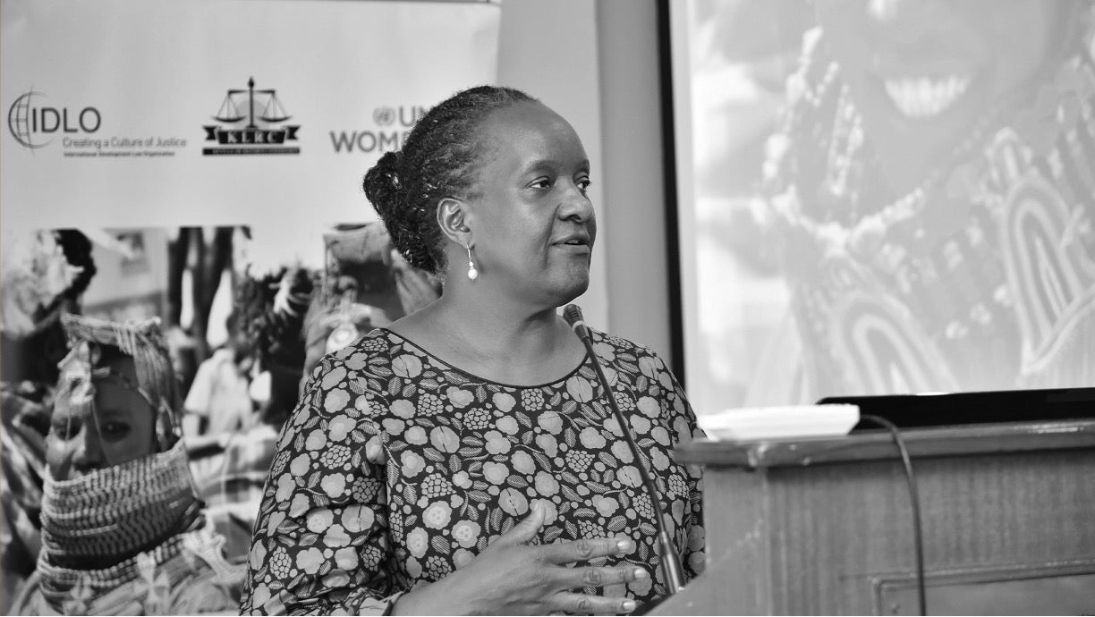 Ms Christine A. Agimba sharing insights during the roundtable event. Photo: UN Women/Kelvin Cheruiyot