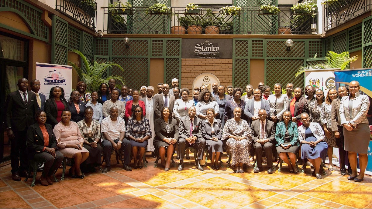 Delegation of Kenya Law Reform Commission participants with members of the Judiciary. Photo: UN Women/Kelvin Cheruiyot