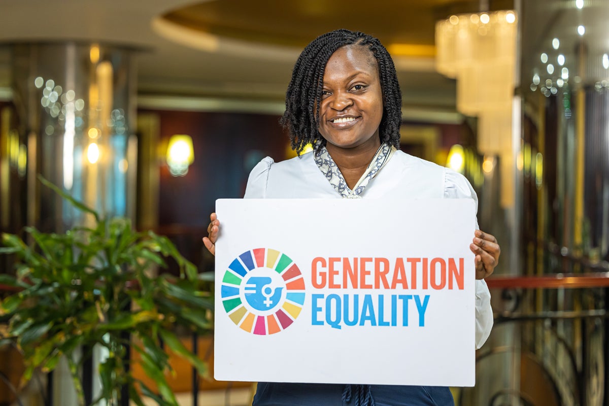 Wanjuhi Njoroge, a member of the Generation Equality and Beijing+30 Youth Steering Committee, delivered opening remarks on behalf of African youth. 