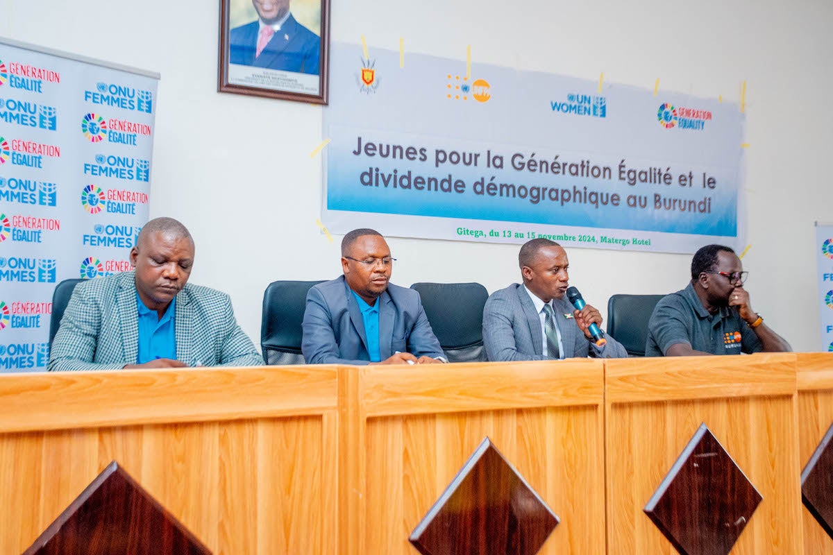 The Ministry of Youth of Burundi at the Generation Equality event in Burundi. Photo: UN Women