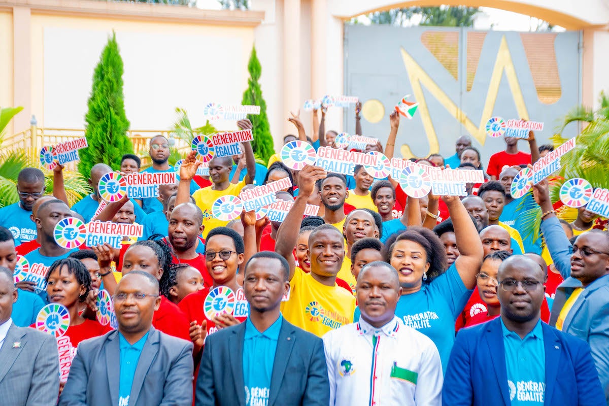 Under Generation Equality, UN Women Burundi and UNFPA brought together 100 young leaders from academia, national youth forums and civil society organizations. Photo: UN Women Burundi