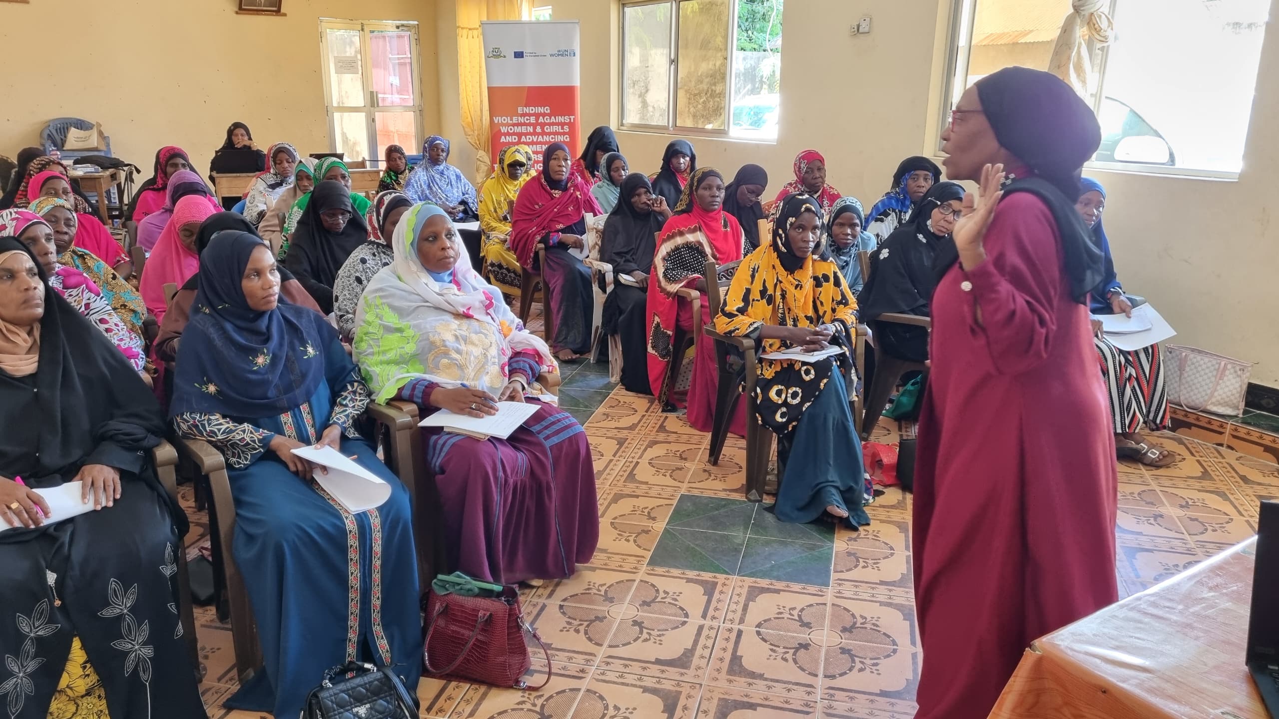 A UN Women facilitated training with Women Coordinators in Pemba. Photo: UN Women