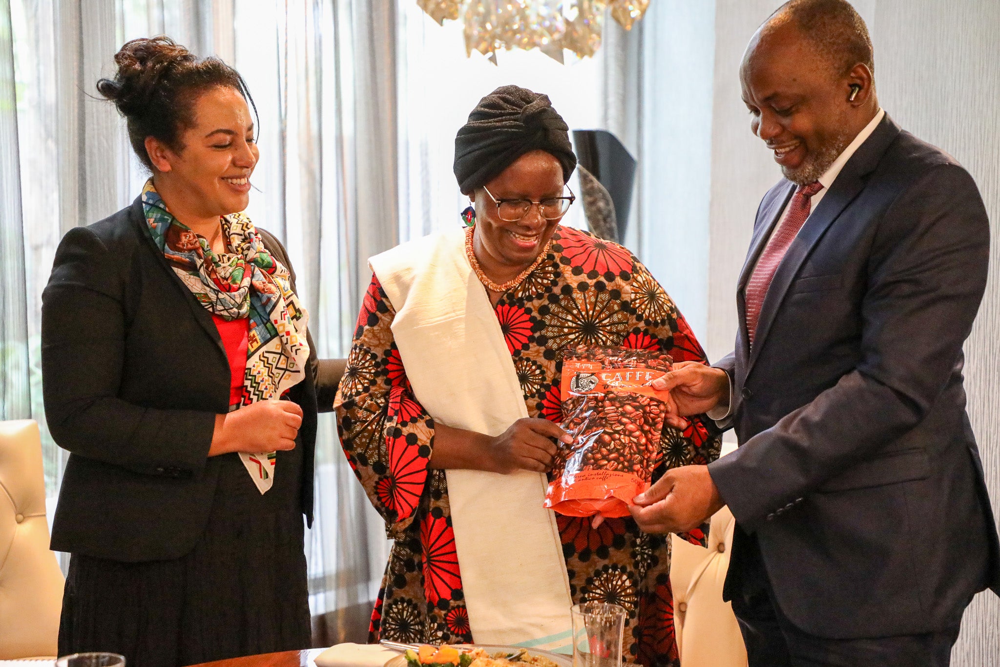 Ms Nyarazdai meeting with Dr. Ergogie Tesfaye, Minister of Women and Social Affairs. Photo: UN Women/James Ochweri