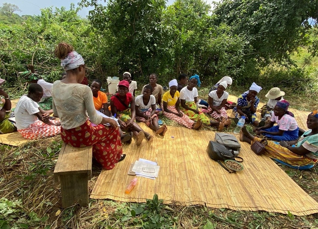 Hurukuro GBV Mental Health Session held by the Institute of Women Social Workers (IWSW) in Angwa Village. Photo: Courtesy of Institute of Women Social Workers