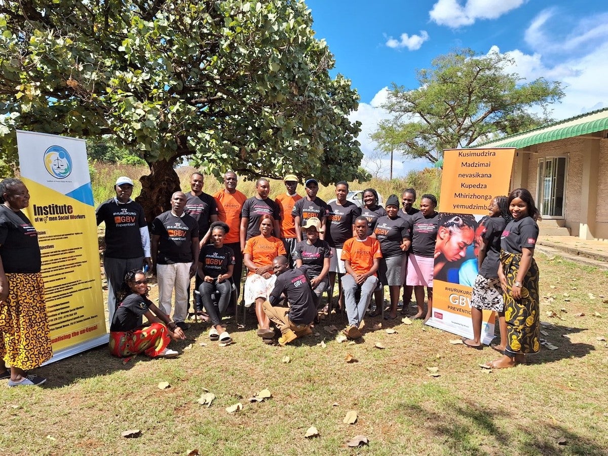 The Institute of Women Social Workers leads Hurukuro Dialogue campaign sessions on GBV prevention with key stakeholders. Photo: Courtesy of Institute of Women Social Workers