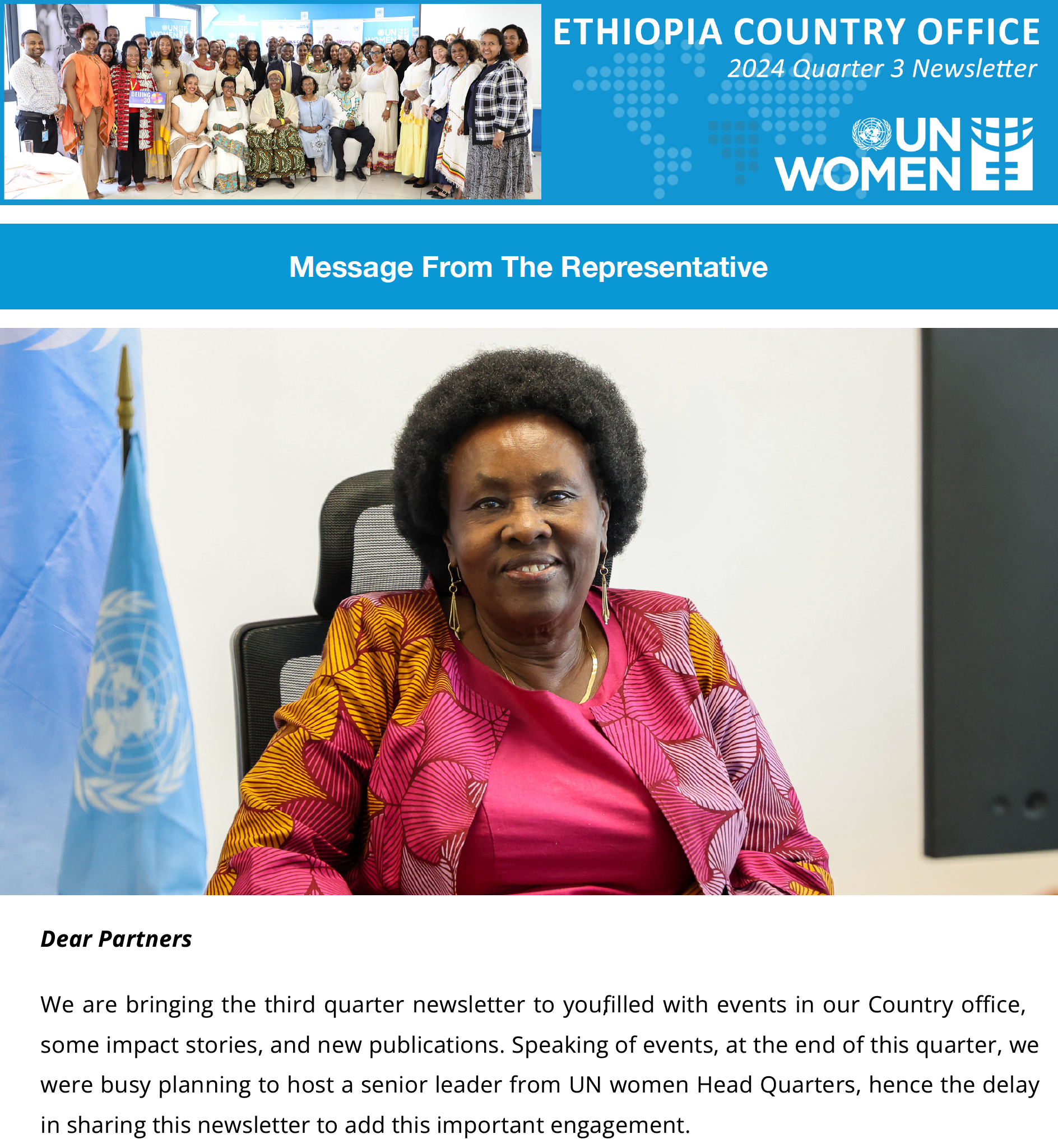 UN Women Ethiopia Country Office 2024 Quarter 3 Newsletter