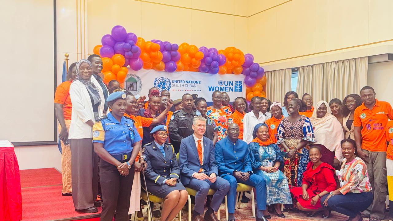 Key stakeholders, including government representatives, civil society organizations, international partners, media, and youth, come together during the UN joint event for the 16 Days of Activism campaign