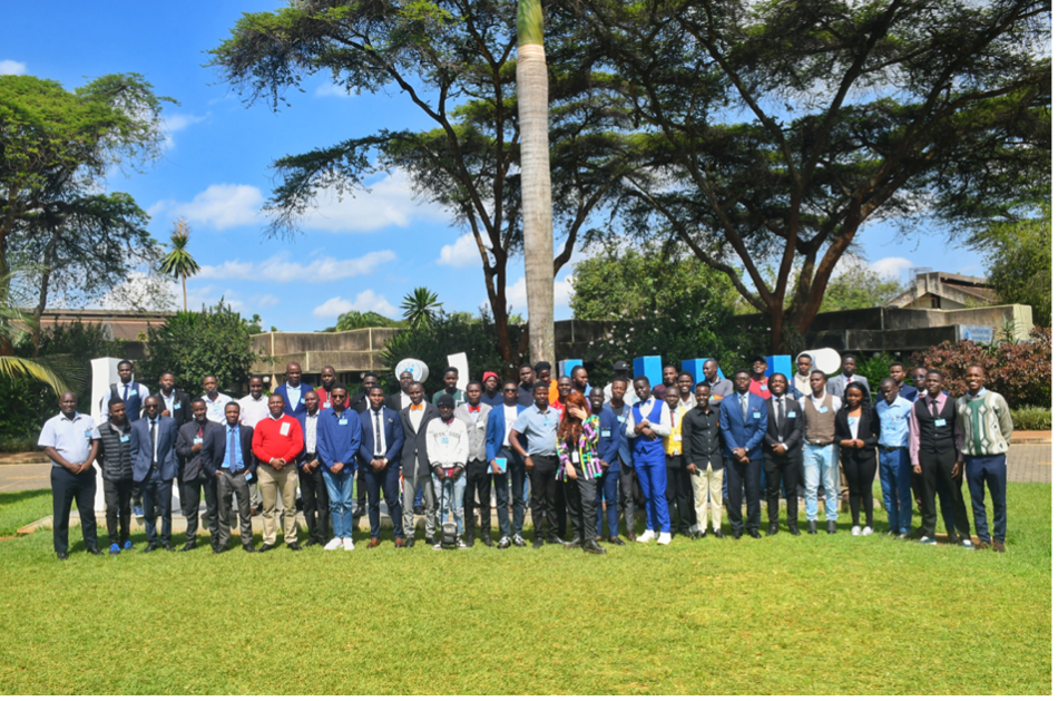 Participants at the dialogue pose for a group photo at the United Nations Office in Nairobi. Photo: UN Women Kenya