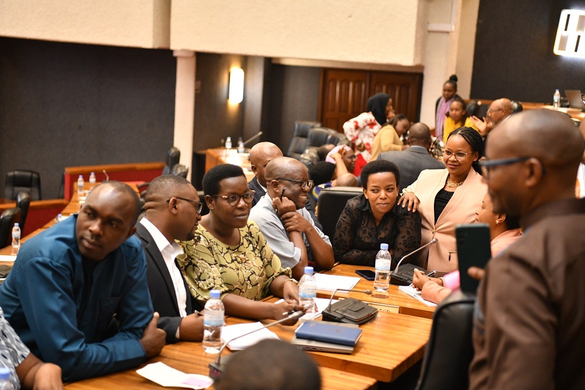 Participants taking part in a group work session.