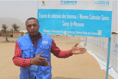 Jimmy Henry NYINGCHO, UNV at the service of female refugees at the Minawao refugee camp in Maroua