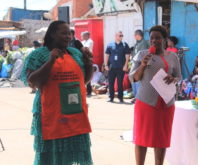 One of the market entrepreneurs shares her experience during a past event. Photo: UN Women/ Aidah Nanyonjo