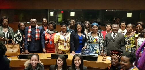 The Minister of Women’s Empowerment and the Family, the Ambassador of Cameroon in New-York and some facilitators of the Side Event.