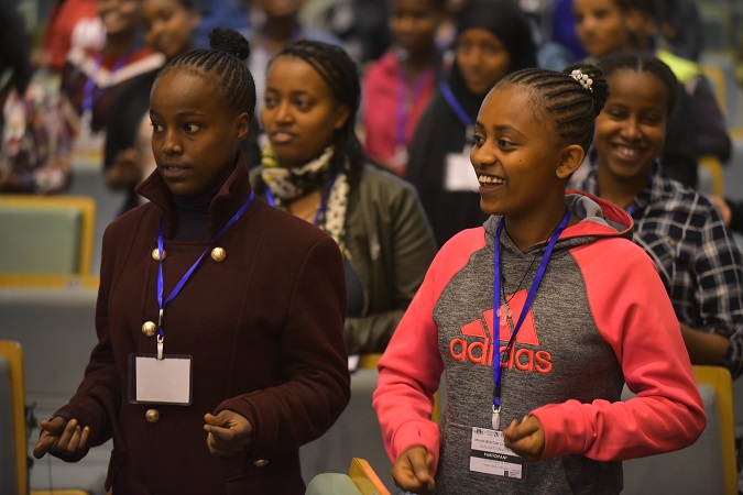A section of the participating girls of the National Coding Camp. Photo: UN Women Ethiopia
