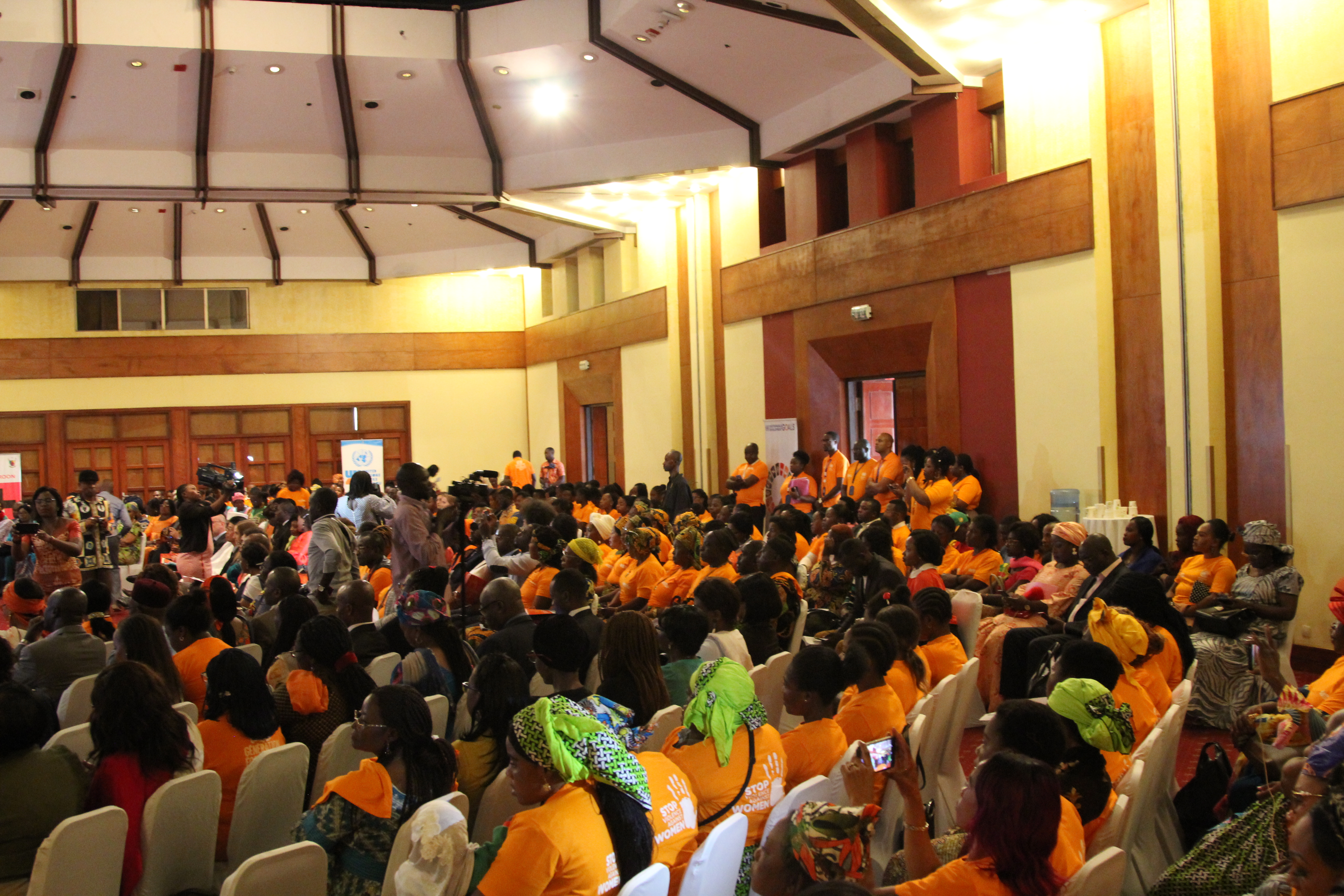 Participants attending the 16 days campaign launch event in Cameroon. Photo credit, Teclaire Same/UN Women