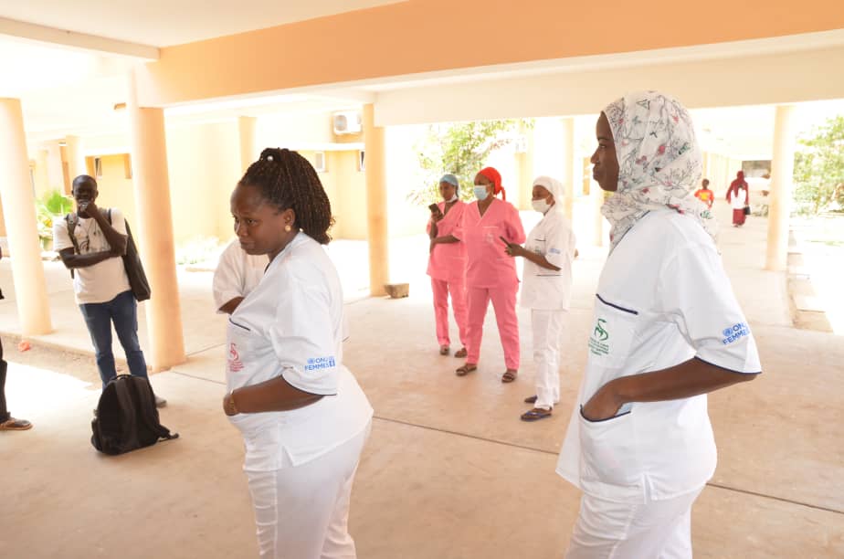 Les infirmières du district sanitaire de Yeumbeul sont en première ligne de la lutte contre le COVID-19. Photo credit: District sanitaire de Yeumbeul