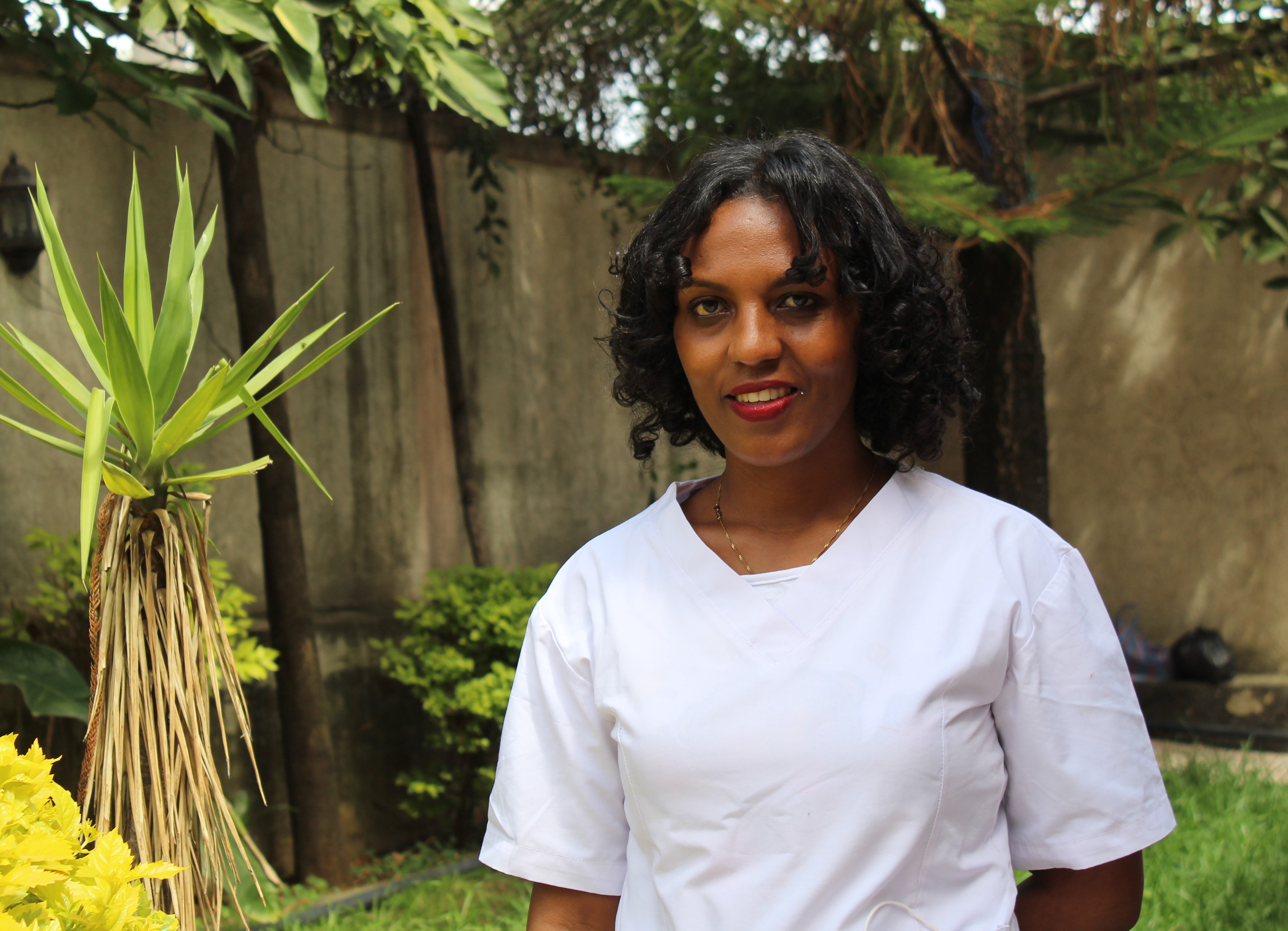 Simret Tesfaye is nurse at the Association for Women's Sanctuary and Development, a non-profit organization in Addis Ababa, Ethiopia, 