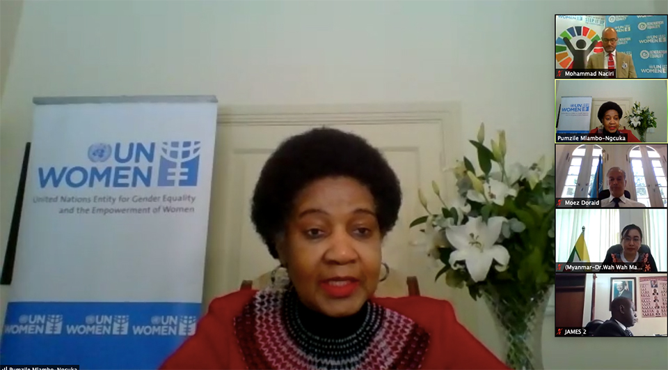 UN Women Executive Director Phumzile Mlambo-Ngcuka calls on governments to ensure gender-responsive national plans to build back better after COVID-19 