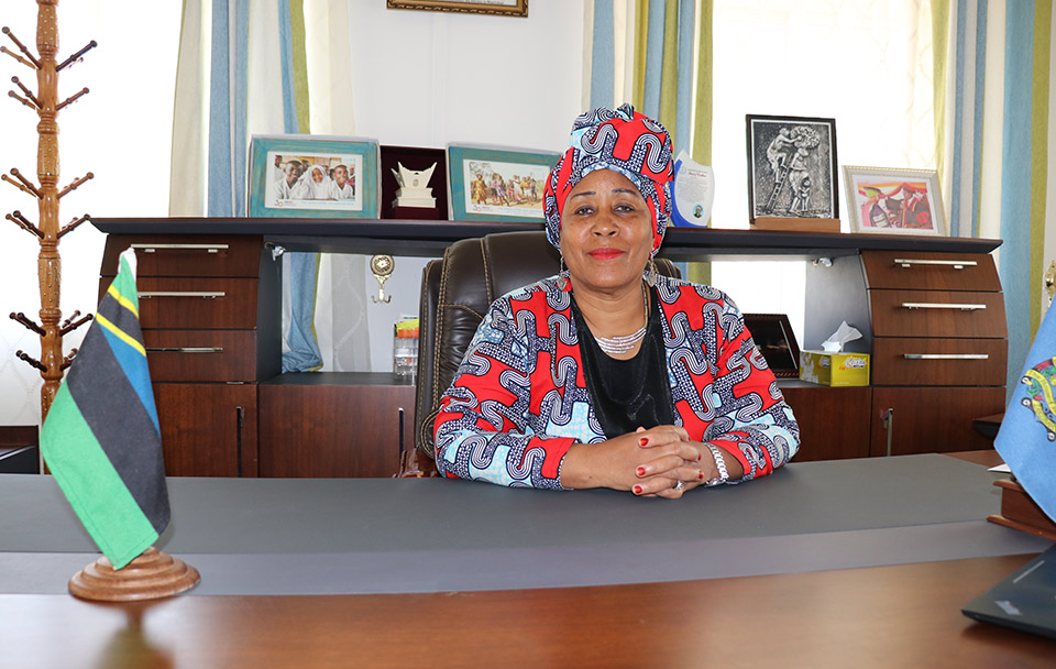 The Minister of Labour, Empowerment, Elderly, Women and Children in Zanzibar, Dr Maudline Castico