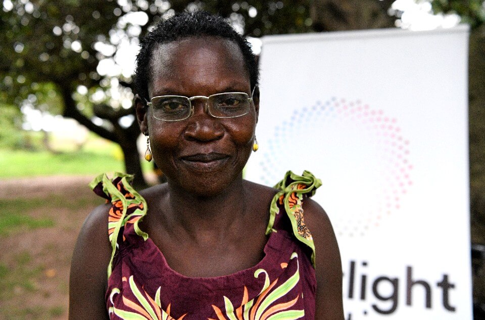 UWONET Beneficiary Mary Amolo at Spotlight Joint Monitoring Visit Photo: UN Women/Eva Sibanda