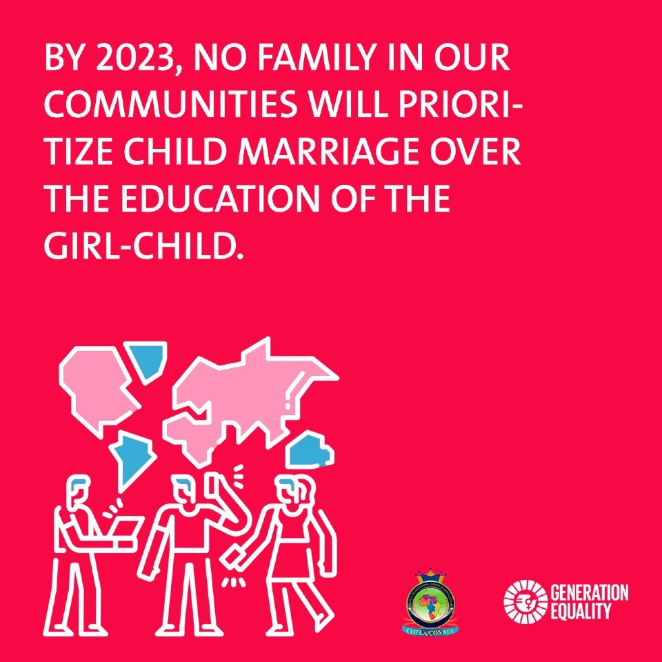 COTLA By 2030 no family will prioritize child marriage