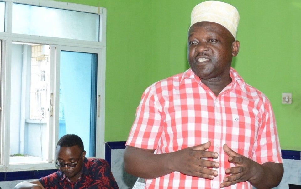 Mr. Issa Yussuf at a “Wanawake Wanaweza” workshop in Zanzibar. Photo: UN Women/Hanna Mtango 