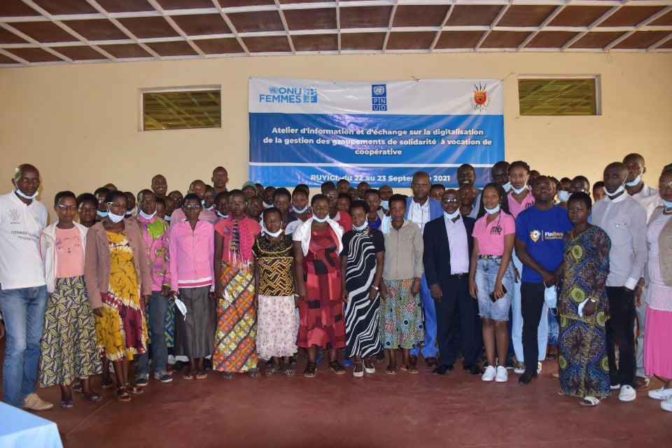 Participants of the digital management of cooperative groups training. Photo: UN Women/Odette Kwizera