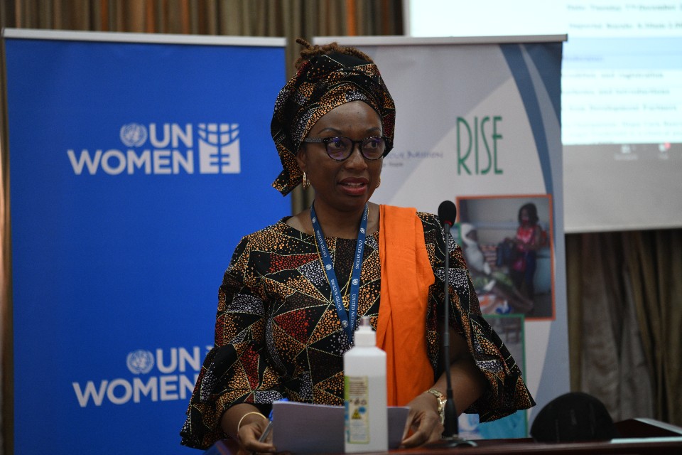 Adekemi Ndieli, UN Women Uganda Country Representative shared recommendations. Photo: UN Women Uganda/Eva Sibanda.