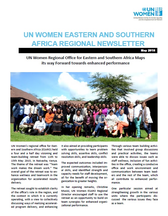 UN Women WCARO May newletter cover