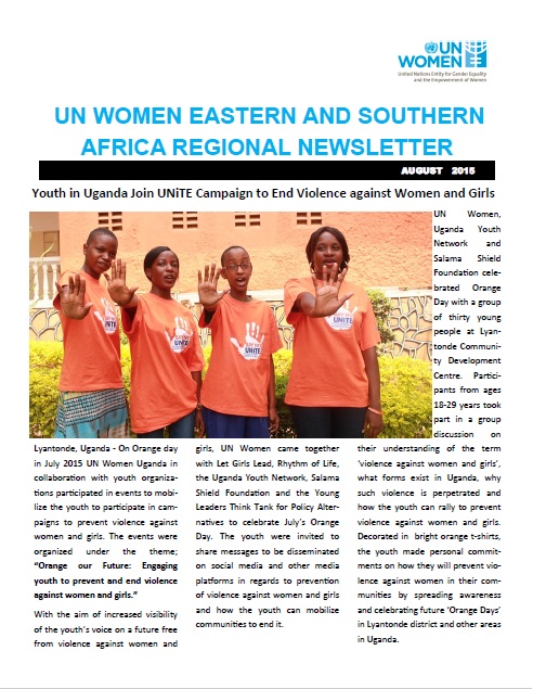 UN Women Esaro August Newsletter