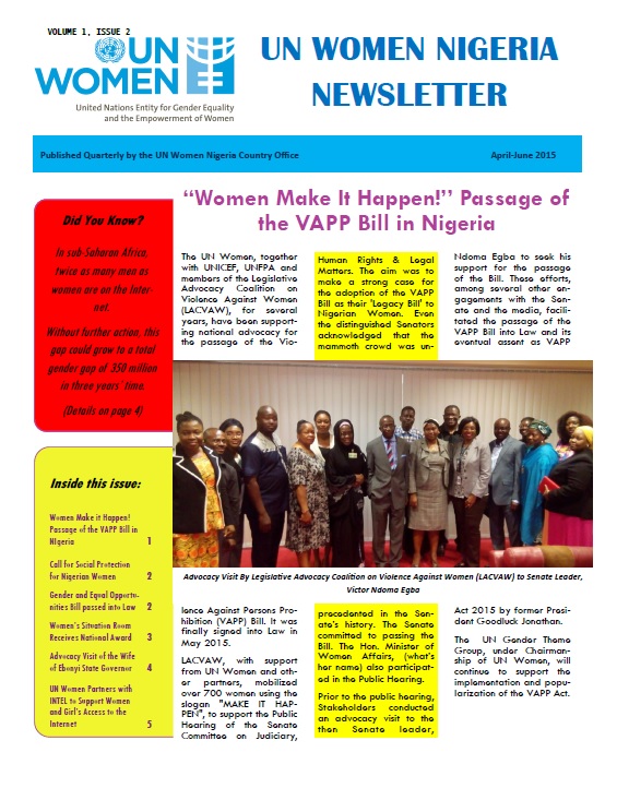 Nigeria April - June newsletter cover