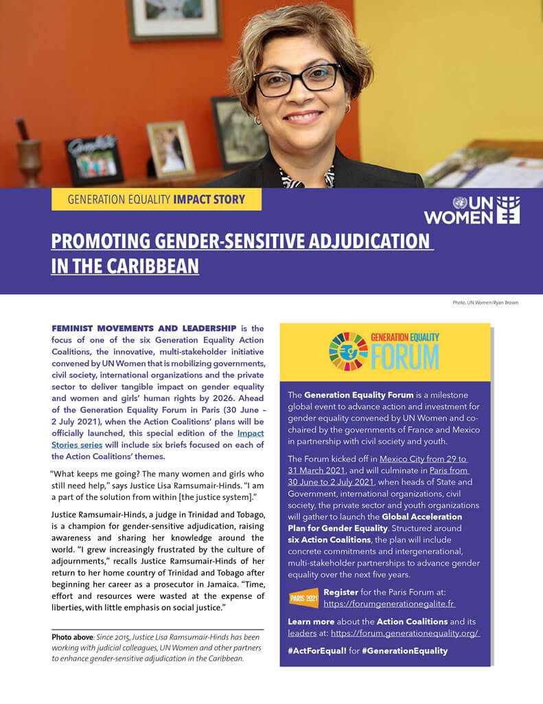 UN Women impact story: Promoting gender-sensitive adjudication in the Caribbean