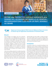 Couverture rapport social protection for women 
