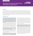 MEASURING AND VALUING UNPAID CARE AND DOMESTIC WORK IN MALI