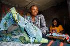  Yvonne is a seamstress and mobile unit seller, single mother of two children, from the town of Bukavu. She trains and employs other young women living with disabilities to ensure that they too have a future marked by autonomy and non-judgment.