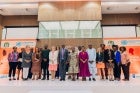 Guest of Honour, Mr. Amon Mpanju, Deputy Permanent Secretary for the Tanzania Ministry of Community Development, Gender, Women and Special Groups with selected participants at the joint UN 16 Days of Activism dialogue. Photo: UN Women