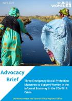 Advocacy brief: Three emergency social protection measures to support women in the informal economy in the COVID-19 crisis